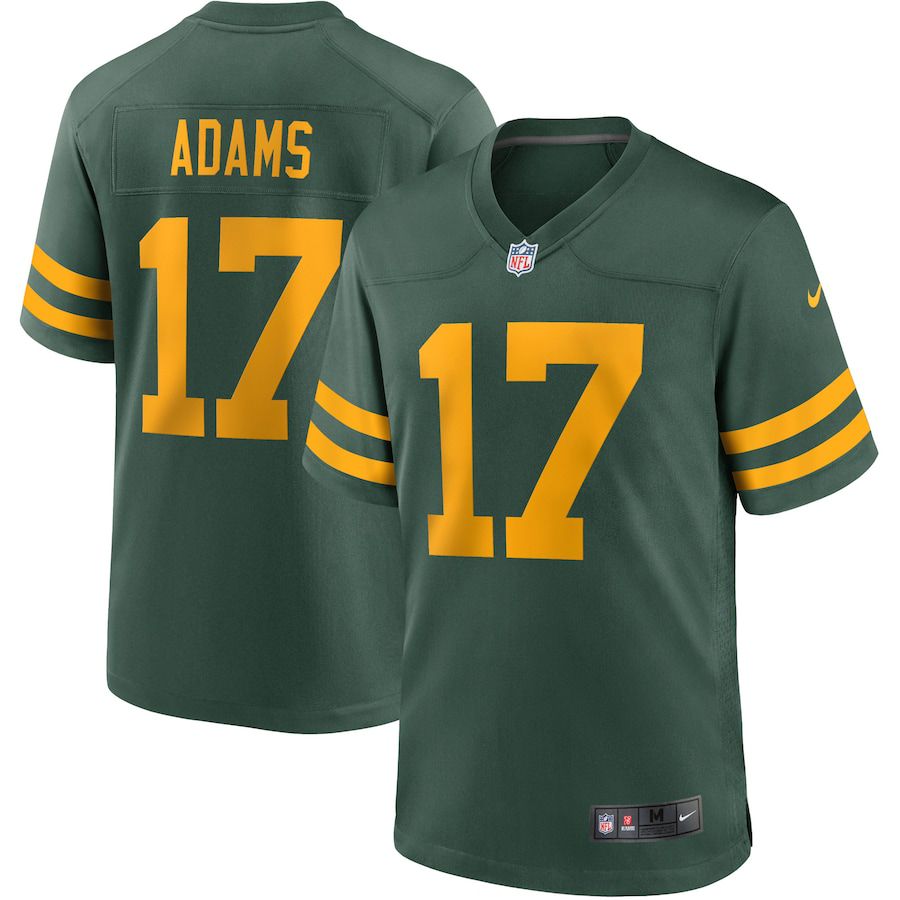 Men Green Bay Packers #17 Davante Adams Nike Green Alternate Game Player NFL Jersey